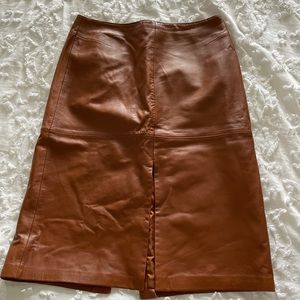 Vintage Cache faux leather skirt
